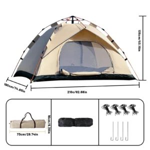 2–4 Person Quick-Setup Camping Tent